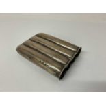 Edwardian silver four tube cigar case (Birmingham 1905), maker Albert Sydenham, 9.4cm in overall len