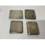 Early 20th Century German silver cigarette case of rectangular form with engraved decoration, (stamp