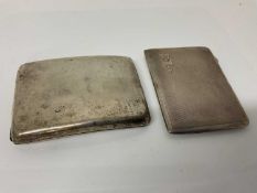 George V silver cigarette case of curved rectangular form, (Birmingham 1919), maker William Henry Sp