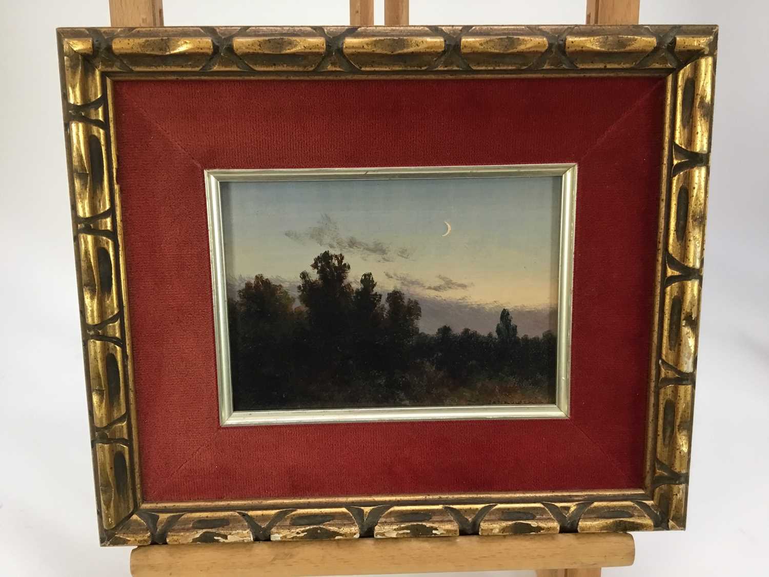 Czeslaw Boris Jankowski (1862-1941) oil on board, moonlit landscape, signed - Image 2 of 4