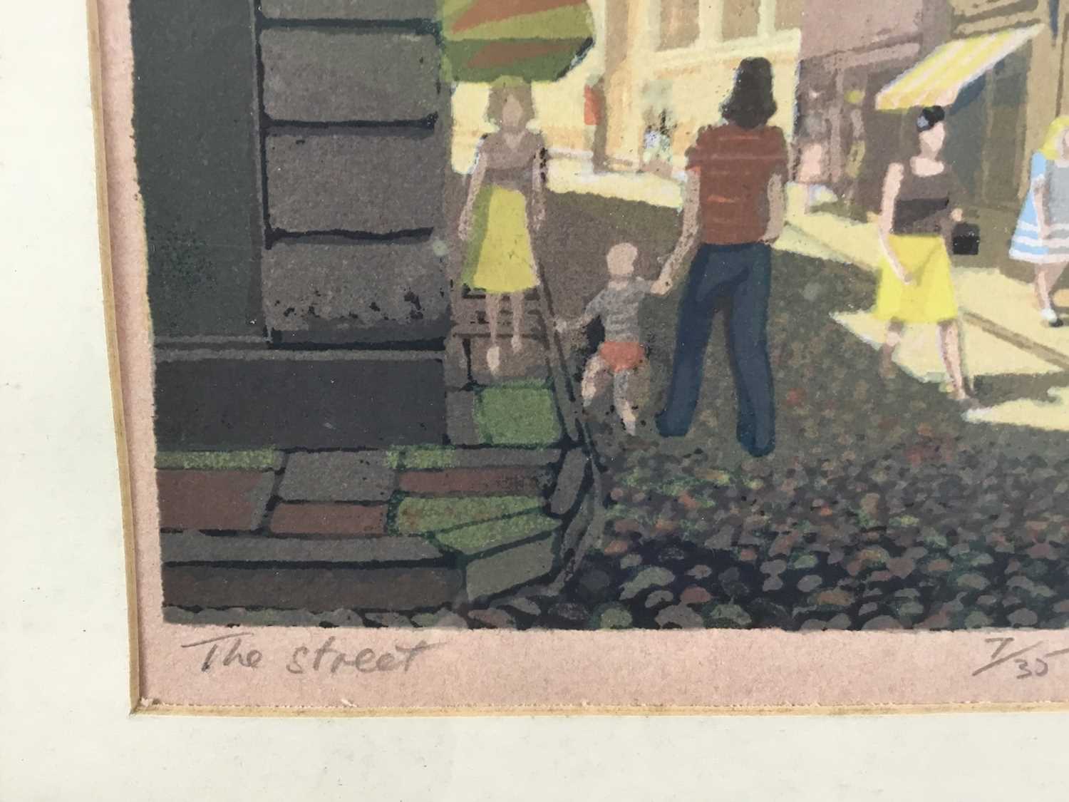 Ewan Cameron (b.1962) silkscreen - The Street, signed and numbered 7/35, 23 x 28cm, together with an - Image 2 of 6