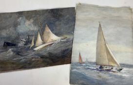 English School, early/mid 20th century, two Marine watercolours, 40cm x 29cm, unframed