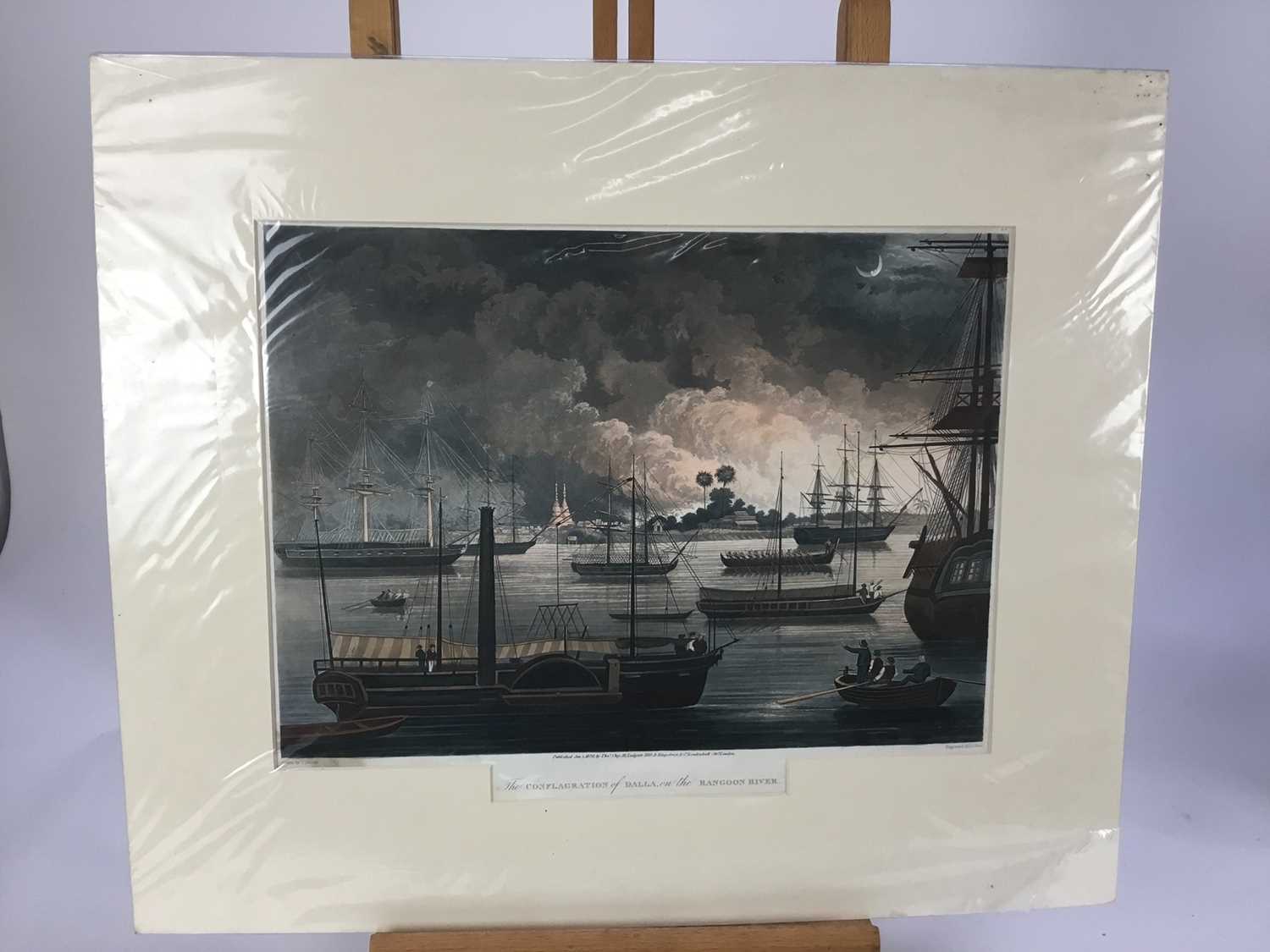 Four various marine prints, Harold Wyllie 'The Hulk Implaceable' 1800, signed, 24cm x 48cm, G. Hunt - Image 4 of 7