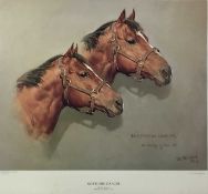 Susan Crawford signed limited edition print - Northern Dancer, 226/250, printed 1987, in glazed fram