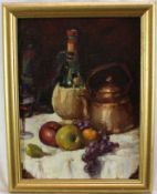 Attributed to Anna Airy oil on canvas laid down onto board, Still life