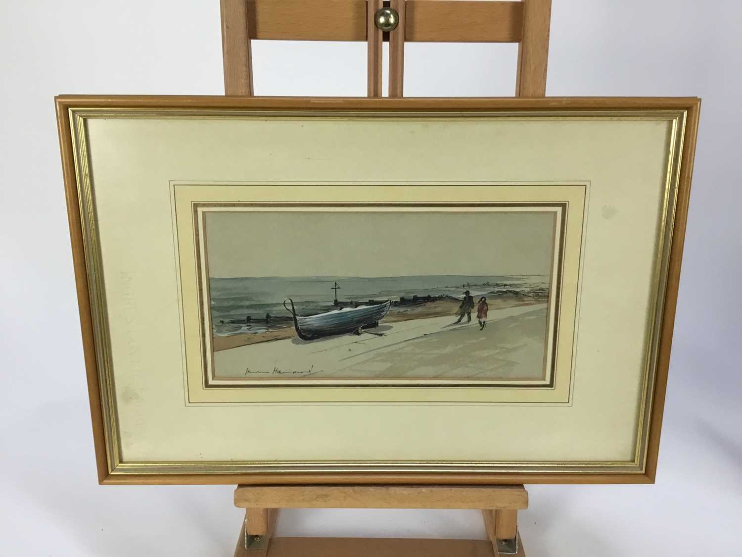 Hermione Hammond 1910-2005 watercolour - beach scene, signed - Image 2 of 5