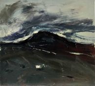 Howard Barnes (1937-2017) oil on canvas, Sea in Scotland, 50 x 56cm