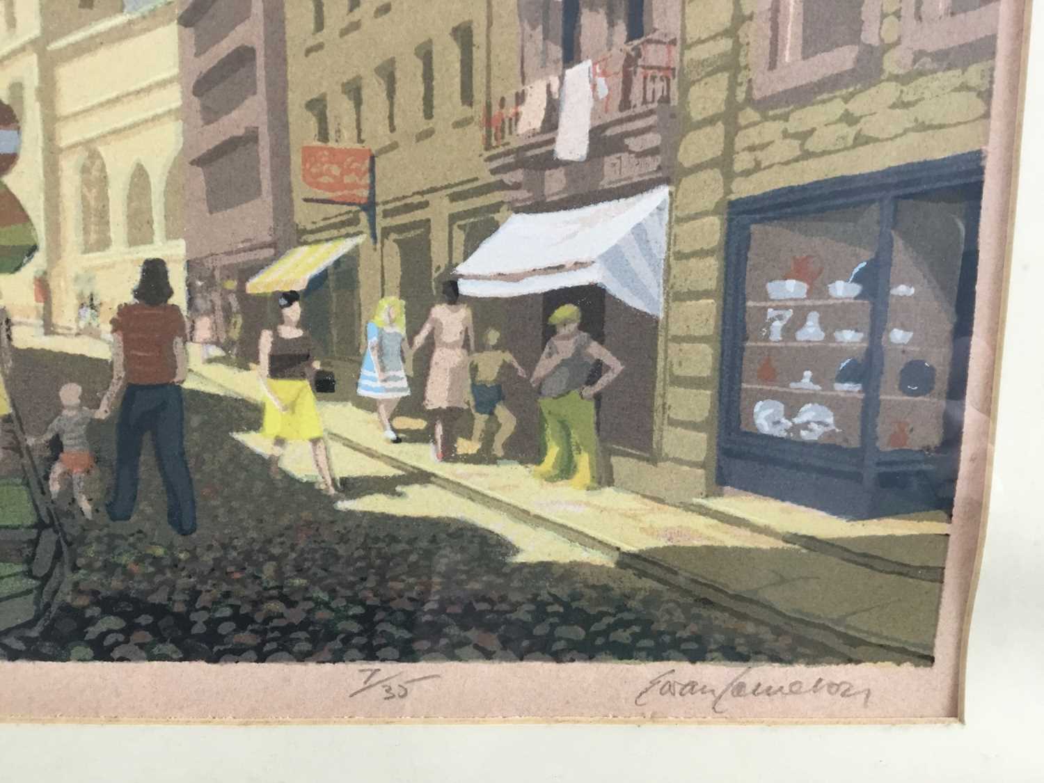 Ewan Cameron (b.1962) silkscreen - The Street, signed and numbered 7/35, 23 x 28cm, together with an - Image 3 of 6