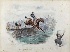 Finch Mason watercolour The Grand National 20th March 1892 at Aintree Winner Father O'Flynn at 100-1