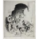 Arthur William Heintzelman (1891-1965) three signed etchings, The Goatherd, Prelude and Chanteur Pop