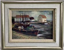 Arvind Limaye, contemporary, oil on board - Woodbridge, signed and dated, 25cm x 36cm, framed