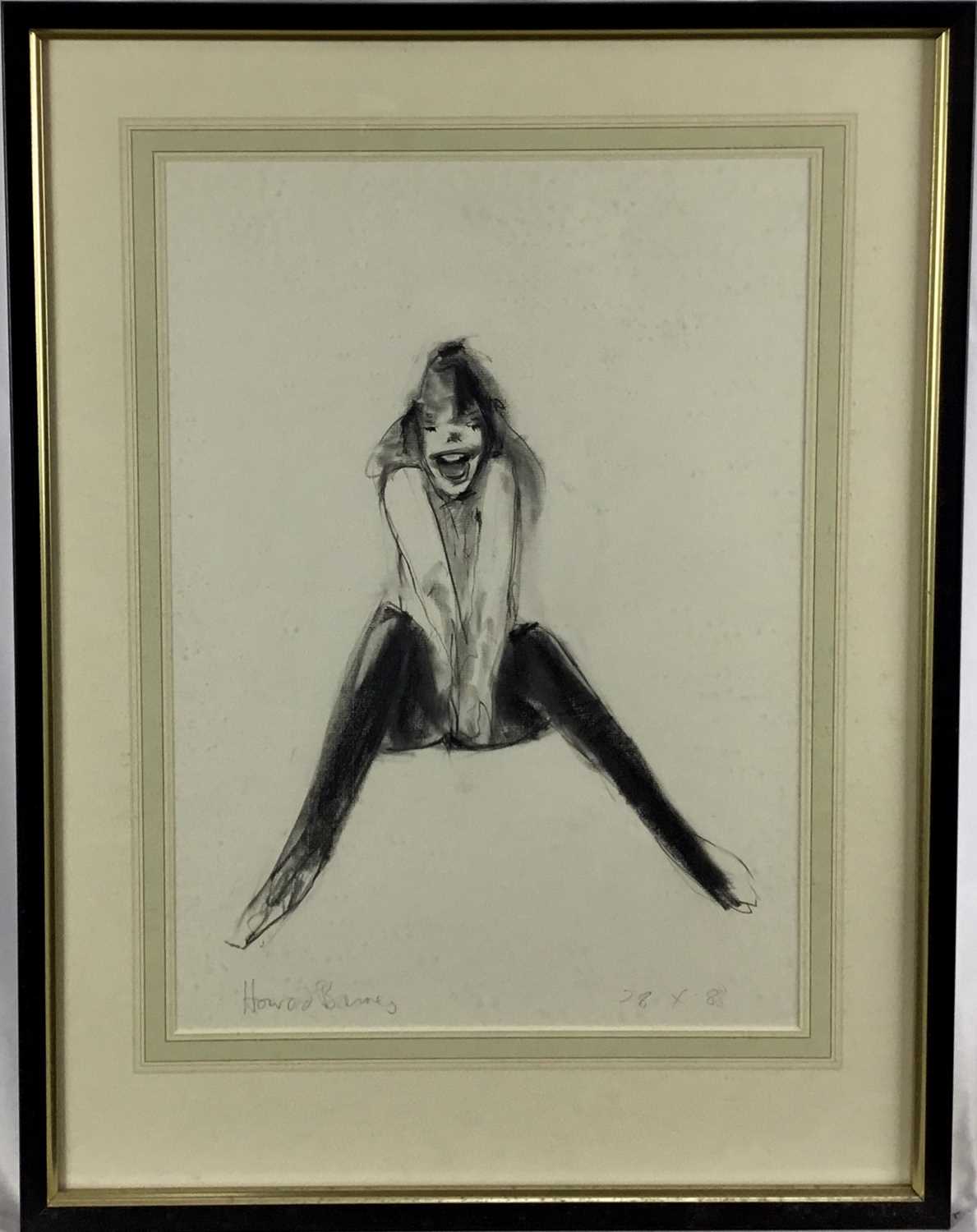 Howard Barnes (1937-2017) pencil, figure studies, two works, in glazed frames