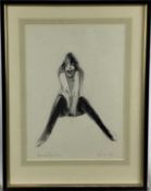 Howard Barnes (1937-2017) pencil, figure studies, two works, in glazed frames