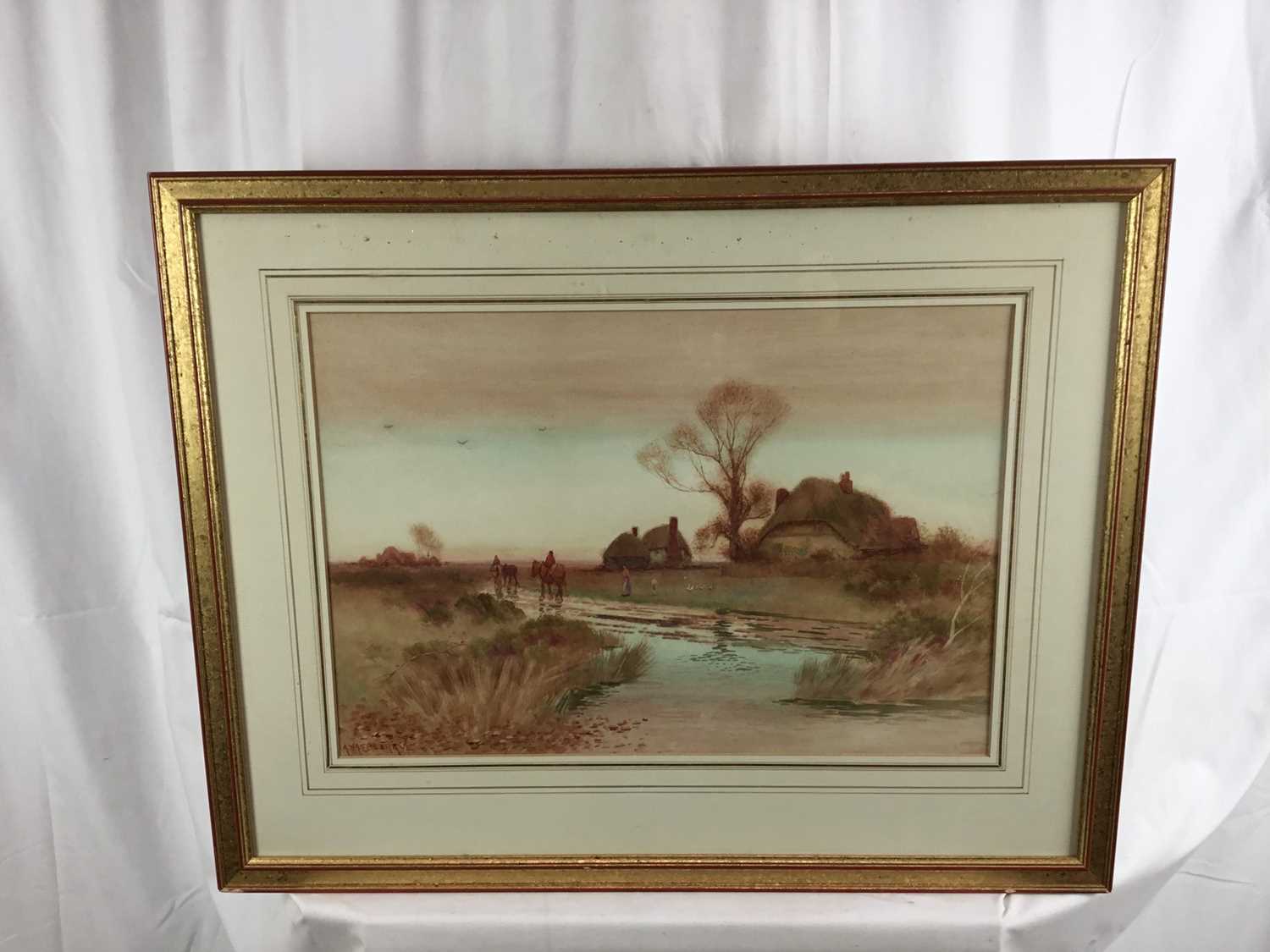 Albert Haselgrave (fl. 1890-1920) watercolour - Evening Light at the end of the day, signed, 35cm x - Image 3 of 6