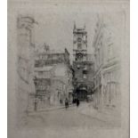 William Walcott (1874-1943) four signed architectural etchings, each mounted, various sizes