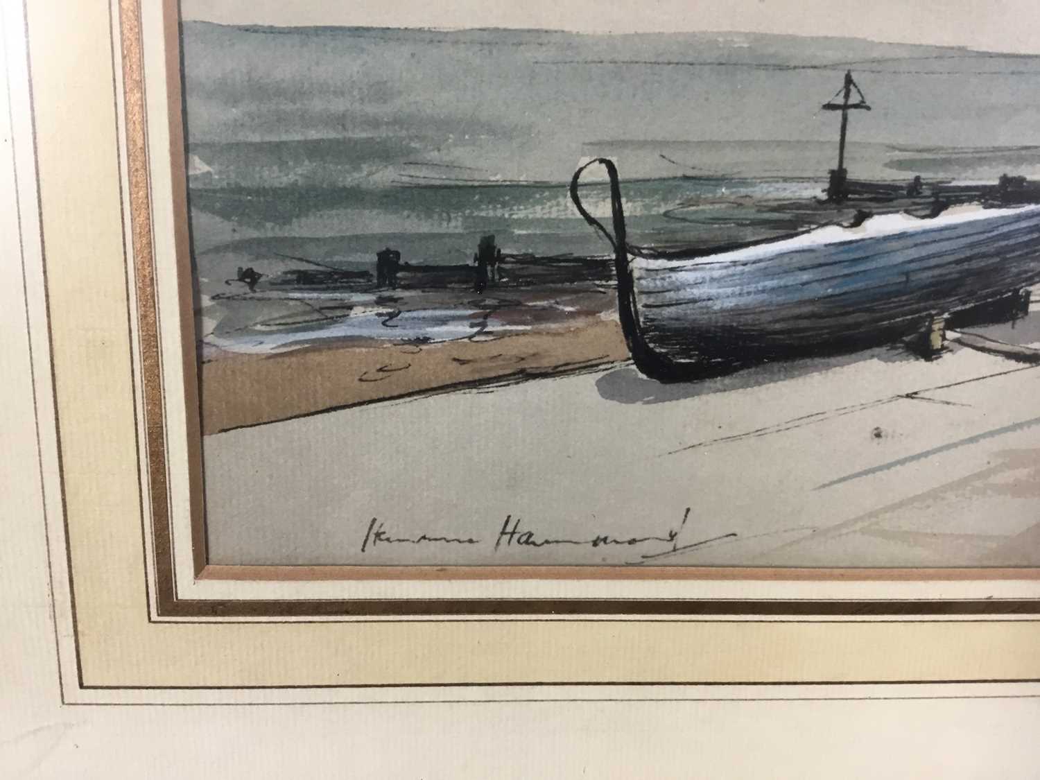 Hermione Hammond 1910-2005 watercolour - beach scene, signed - Image 3 of 5