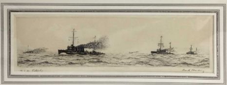 Three marine etchings - Frank Harding, Mortimer Menpes, one other