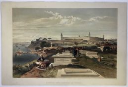 W Simpson, group of thirteen 1850s coloured lithographs depicting Crimean scenes to include Scutari,