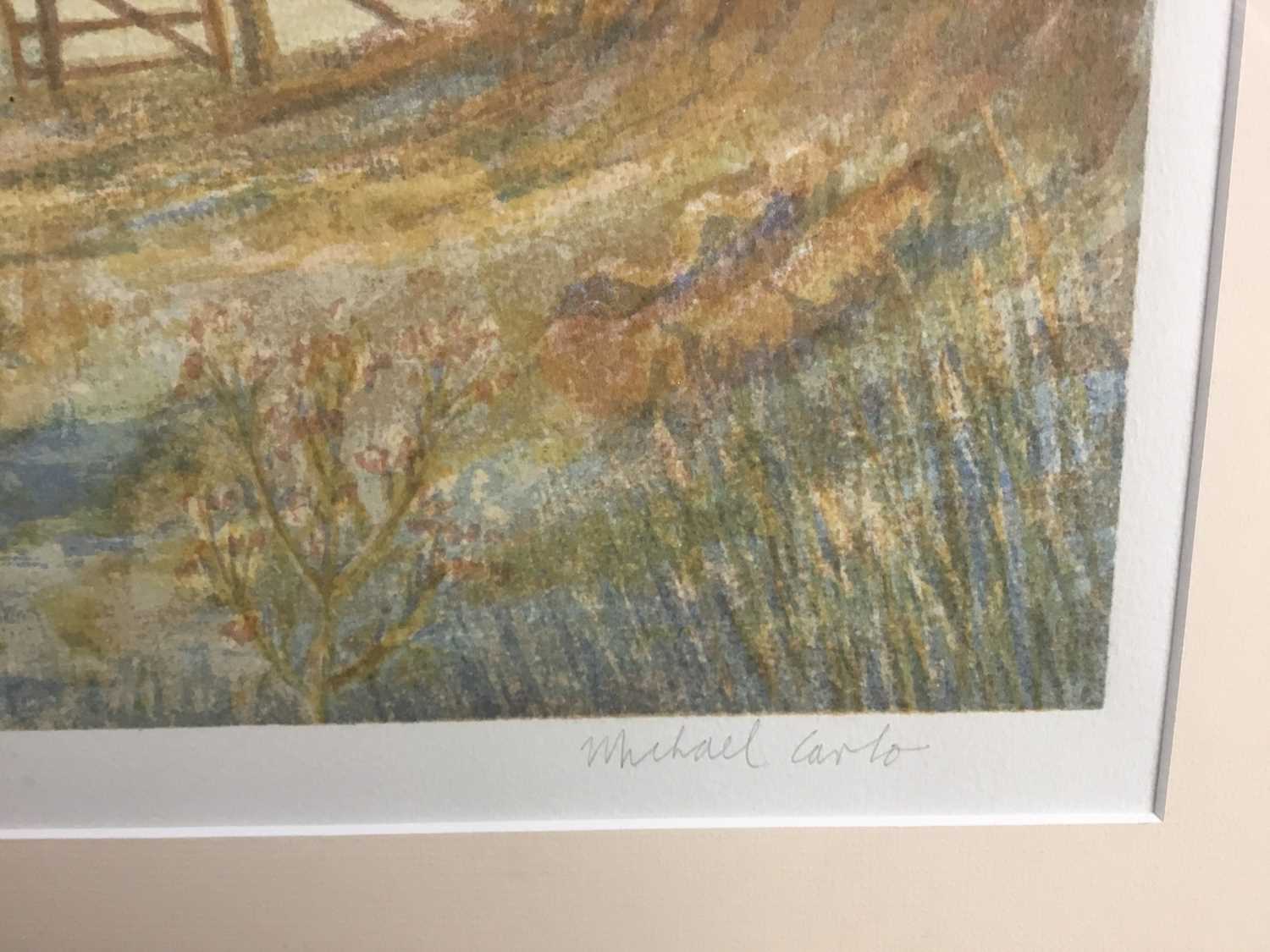 Michael Carlo (b. 1945) signed print entitled The Valley I, numbered 8/75, framed and glazed - Image 3 of 5