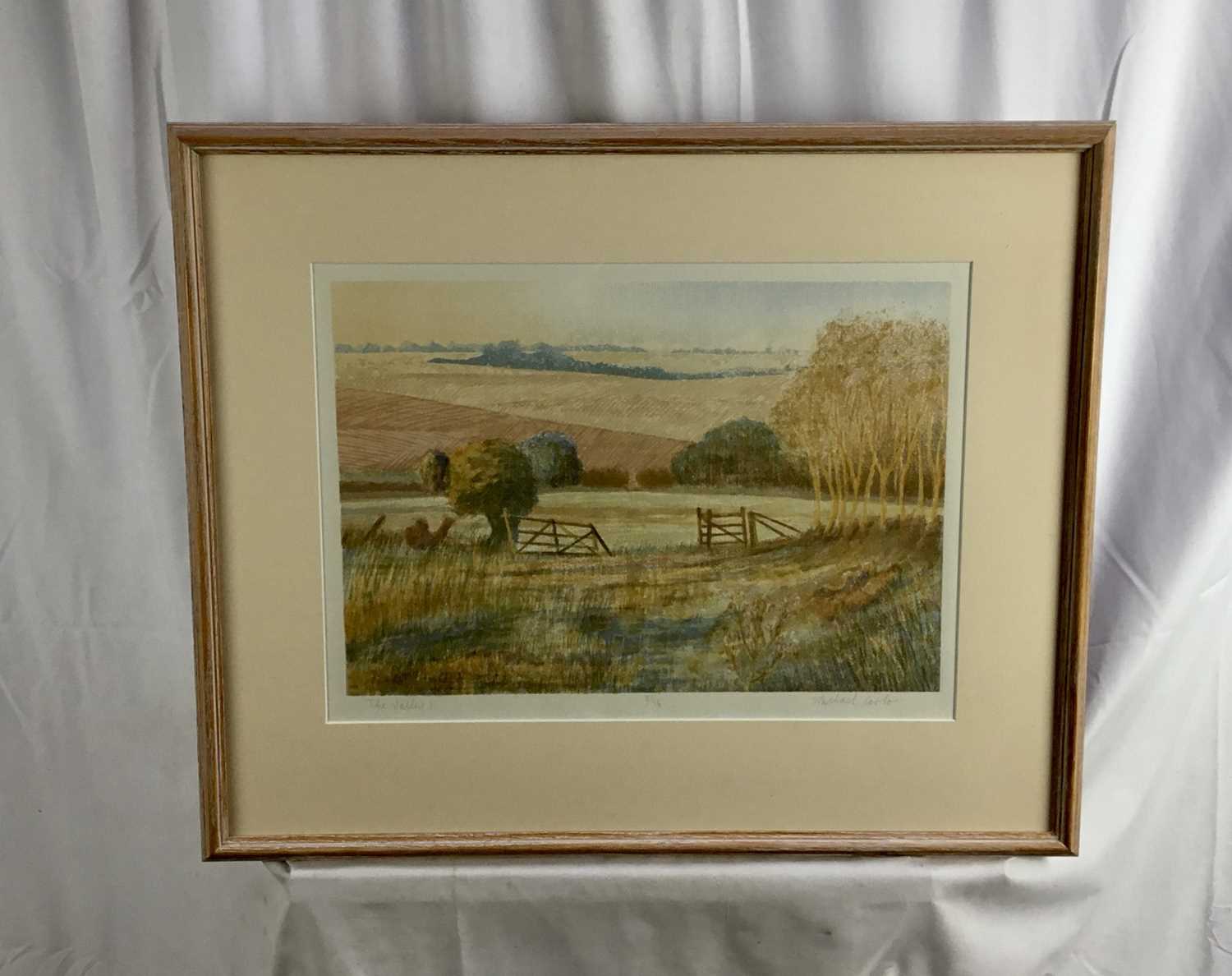 Michael Carlo (b. 1945) signed print entitled The Valley I, numbered 8/75, framed and glazed - Image 2 of 5