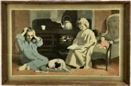 Thomas Carr - 'Fireside', School Prints Ltd, pub Baynard Press, 75cm x 48.5cm, in glazed frame, 80cm