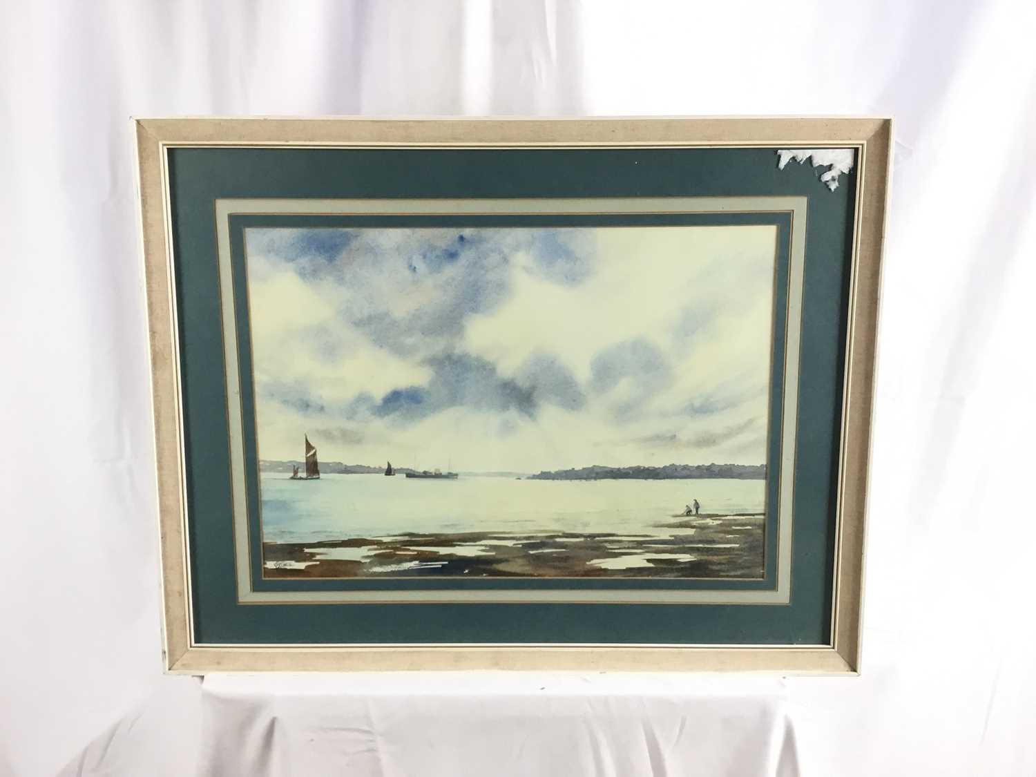 Desmond G. Sythes, watercolour view of the Stour at Harwich, framed - Image 2 of 5