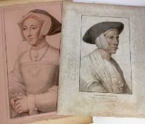 Bartolozzi after Holbein - two 18th century stipple engravings