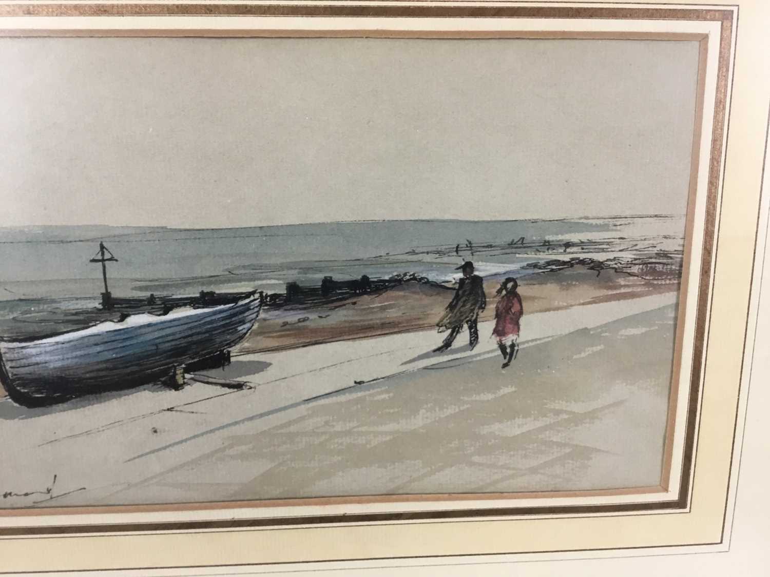 Hermione Hammond 1910-2005 watercolour - beach scene, signed - Image 4 of 5