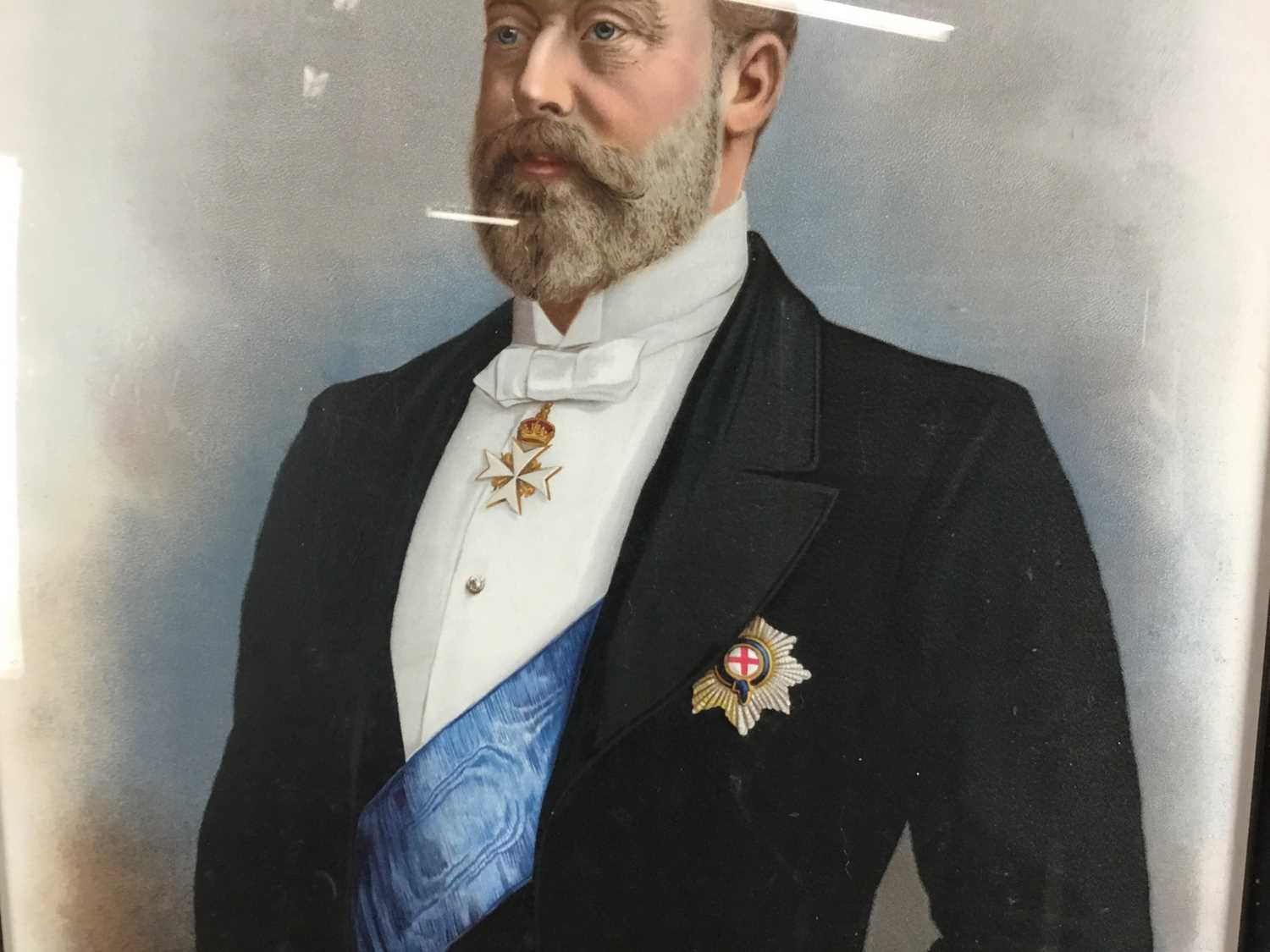 King Edward VII poster in glazed frame 52cm x 76cm overall - Image 3 of 5