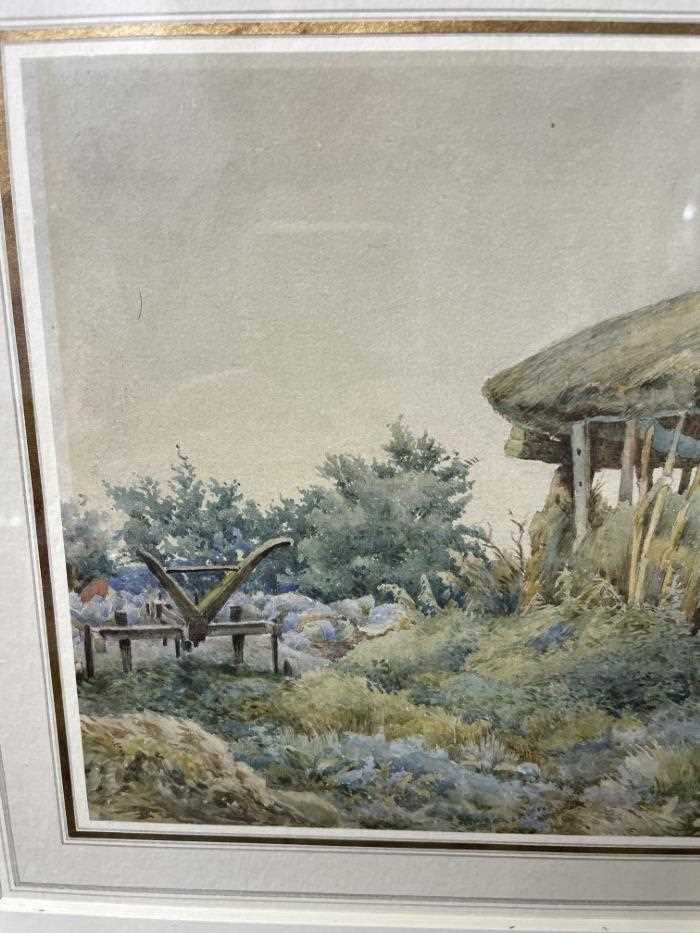 William Fraser Garden (1856-1921), watercolour - Cottage Garden, apparently unsigned, 17.5cm x 26cm, - Image 3 of 5