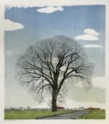 G. Hammerton (contemporary) silkscreen print, Oak Tree corner, signed and numbered 4/20, 52 x 47cm,