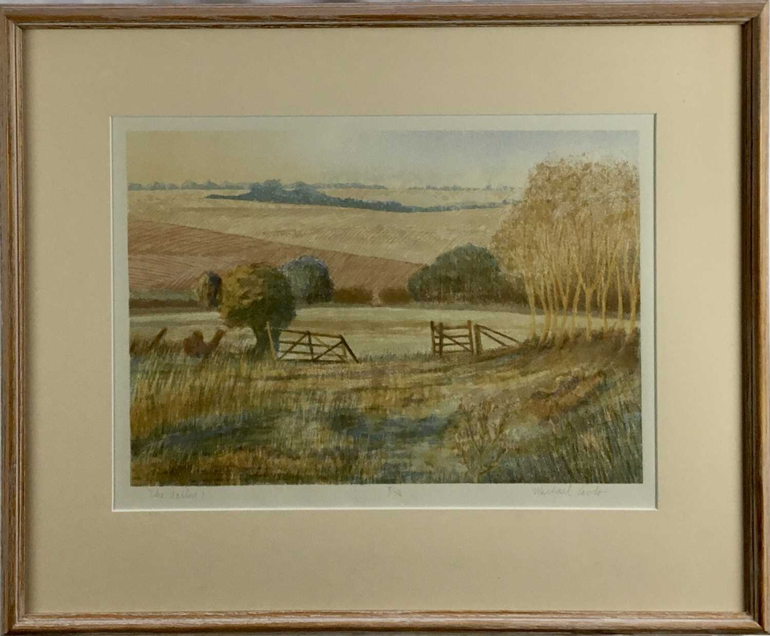 Michael Carlo (b. 1945) signed print entitled The Valley I, numbered 8/75, framed and glazed