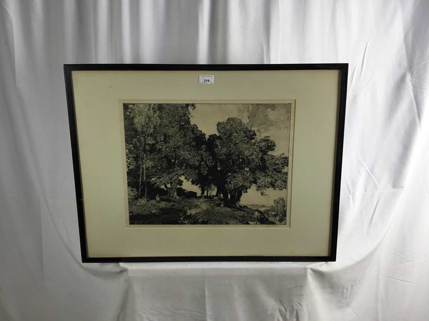 Leonard Russell Squirrell (1893-1979), etching - A Sunny Hillside, signed in pencil, framed and glaz - Image 2 of 8
