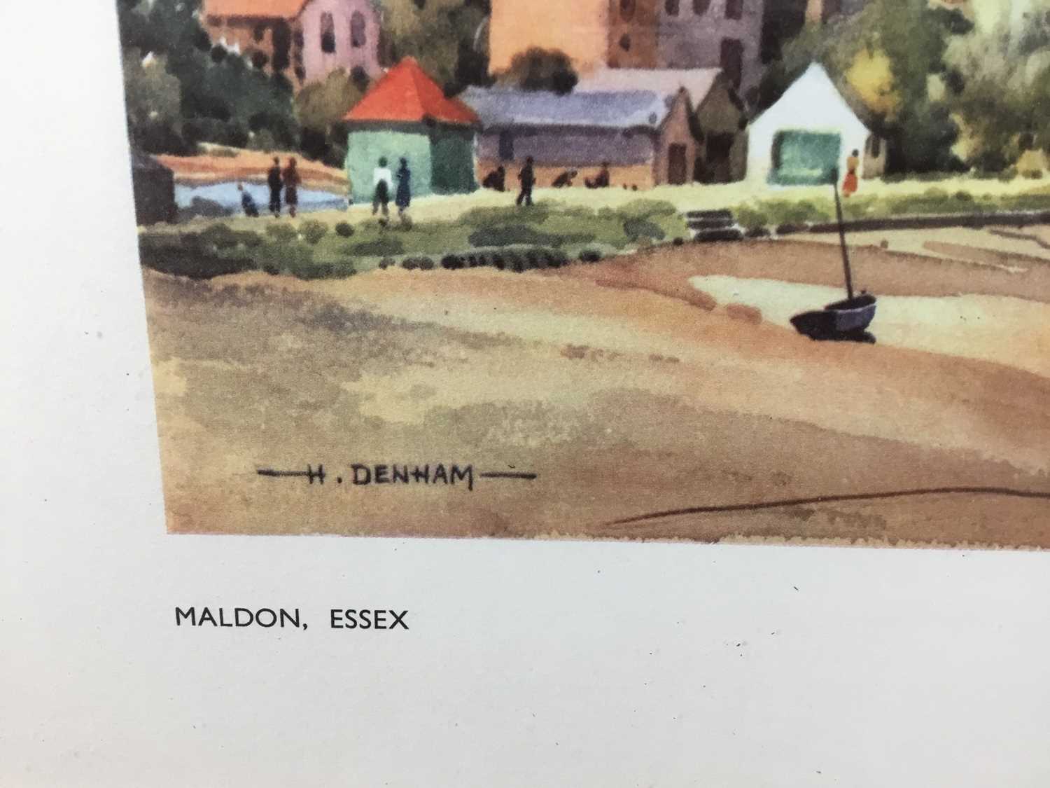 Original Railway Carriage Print Poster: "MALDON, ESSEX”. Artwork by Henry J Denham SMA, SGA from the - Image 3 of 6