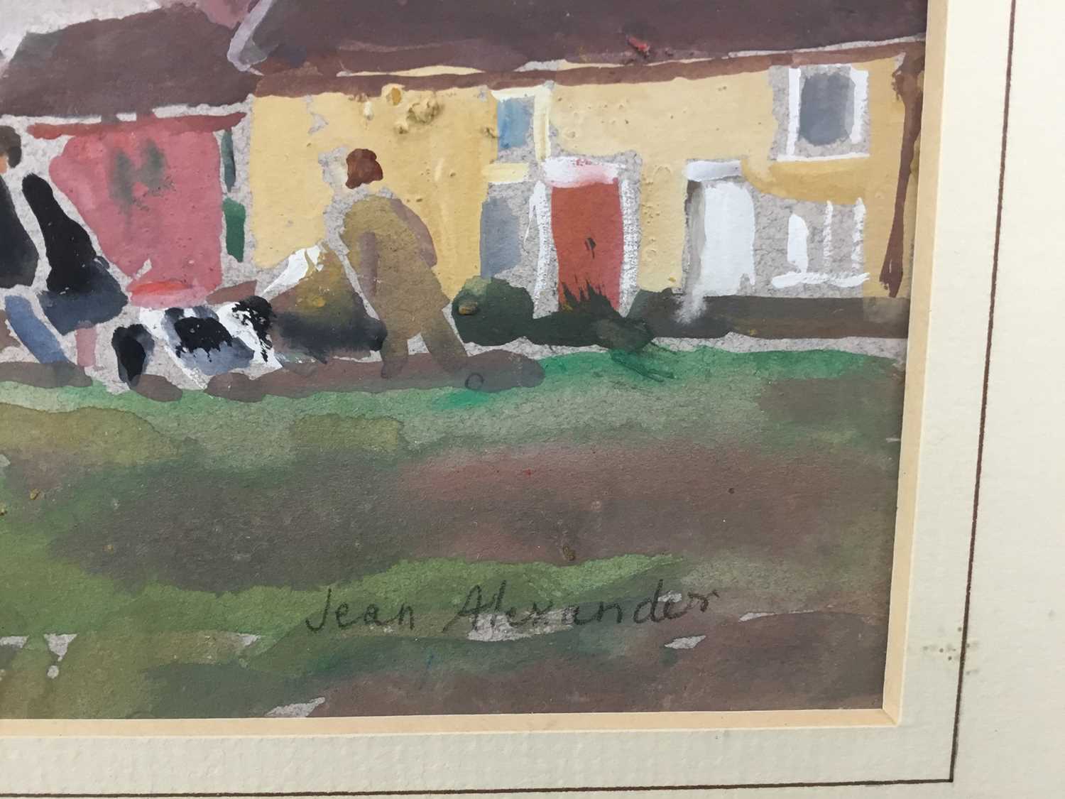 Jean Dryden Alexander (1911-1994) watercolour - Fair Green Diss, signed and titled verso, dated Oct - Image 3 of 9