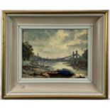 Charles Smith 1918-2003) oil on board - Hammersmith, signed and indistinctly dated, framed