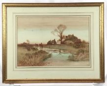 Albert Haselgrave (late 19th / early 20th century) watercolour, Late Afternoon, signed, 36 x 50cm, g