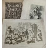 Three antique engravings, after Raphael and Caravaggio (3)
