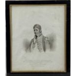 Early 19th century stipple engraving, portrait of Rear Admiral Sir Thomas Trowbridge, Bart., publish