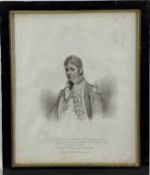 Early 19th century stipple engraving, portrait of Rear Admiral Sir Thomas Trowbridge, Bart., publish