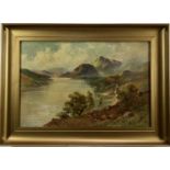 Francis E. Jamieson (1895-1950) oil on canvas - Loch Katrine, Scotland, signed, titled verso, 41cm x
