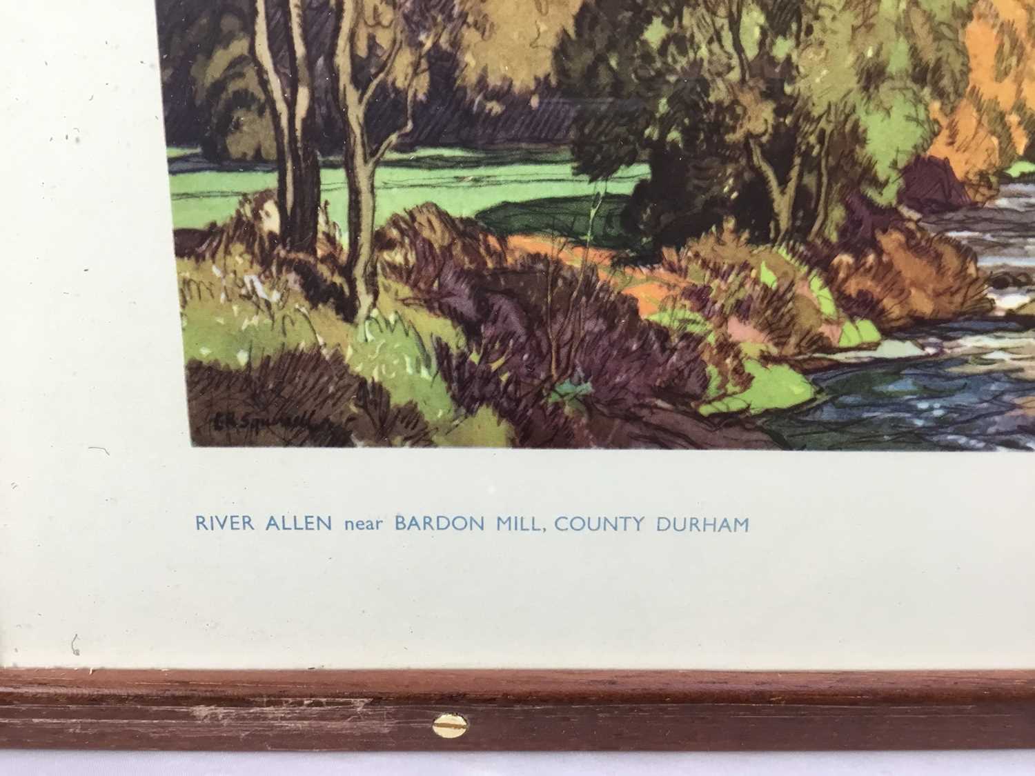 Original Railway Carriage Print/ Poster: "RIVER ALLEN, BARDON MILL, (NORTHUMBERLAND)”. Artwork by Le - Image 5 of 7