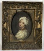 After Guido Reni, oil on panel - portrait of Beatrice Cenci, 17cm x 13cm, in gilt frame