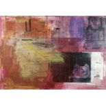 *Richard Walker mixed media on canvas - Old River, signed and dated '05, 70cm x 100cm, unframed