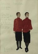 Charles Knode original costume design for Benjamin Britten’s Opera Death in Venice, ‘The Russian Boy