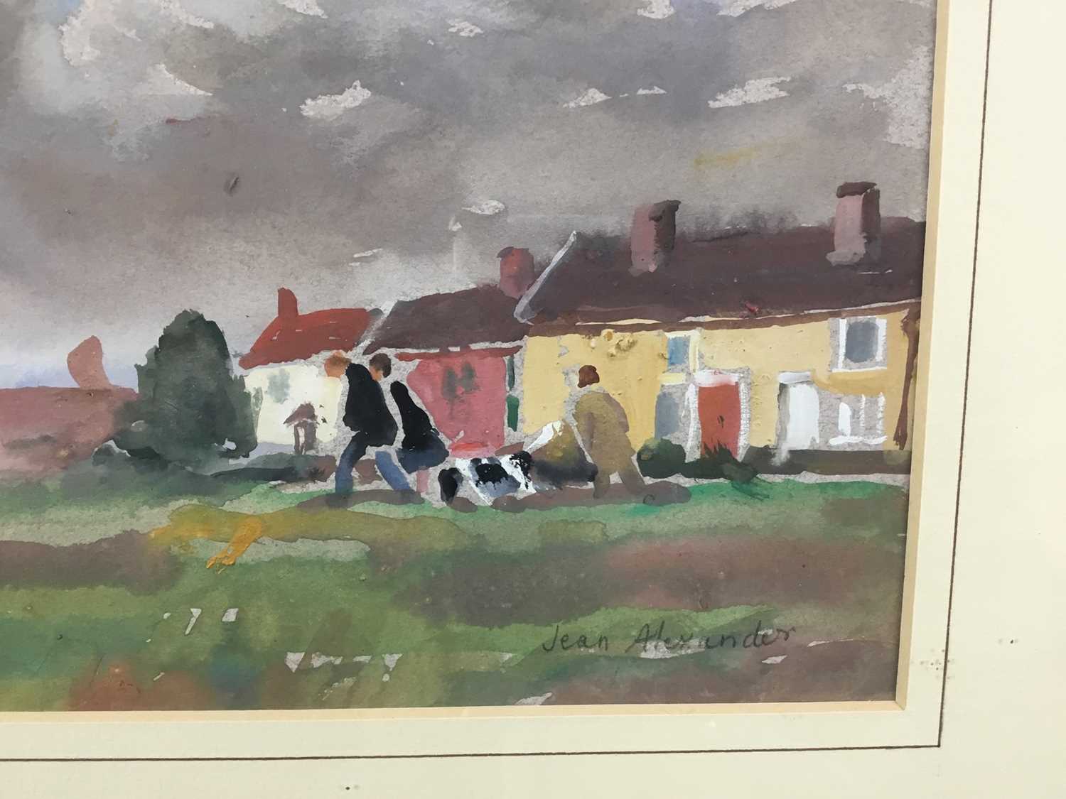 Jean Dryden Alexander (1911-1994) watercolour - Fair Green Diss, signed and titled verso, dated Oct - Image 4 of 9