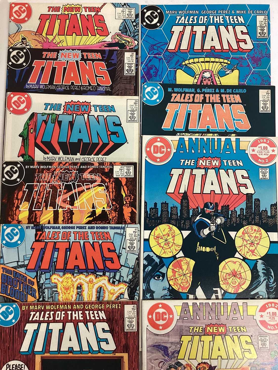 Large quantity of 1980's DC Comics, The New Teen Titans #1 #3-41 #45-47 together with Two annuals #1 - Image 11 of 12