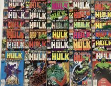 Group of Marvel comics The Incredible Hulk mostly 1990's. To include issue 377, First appearance of