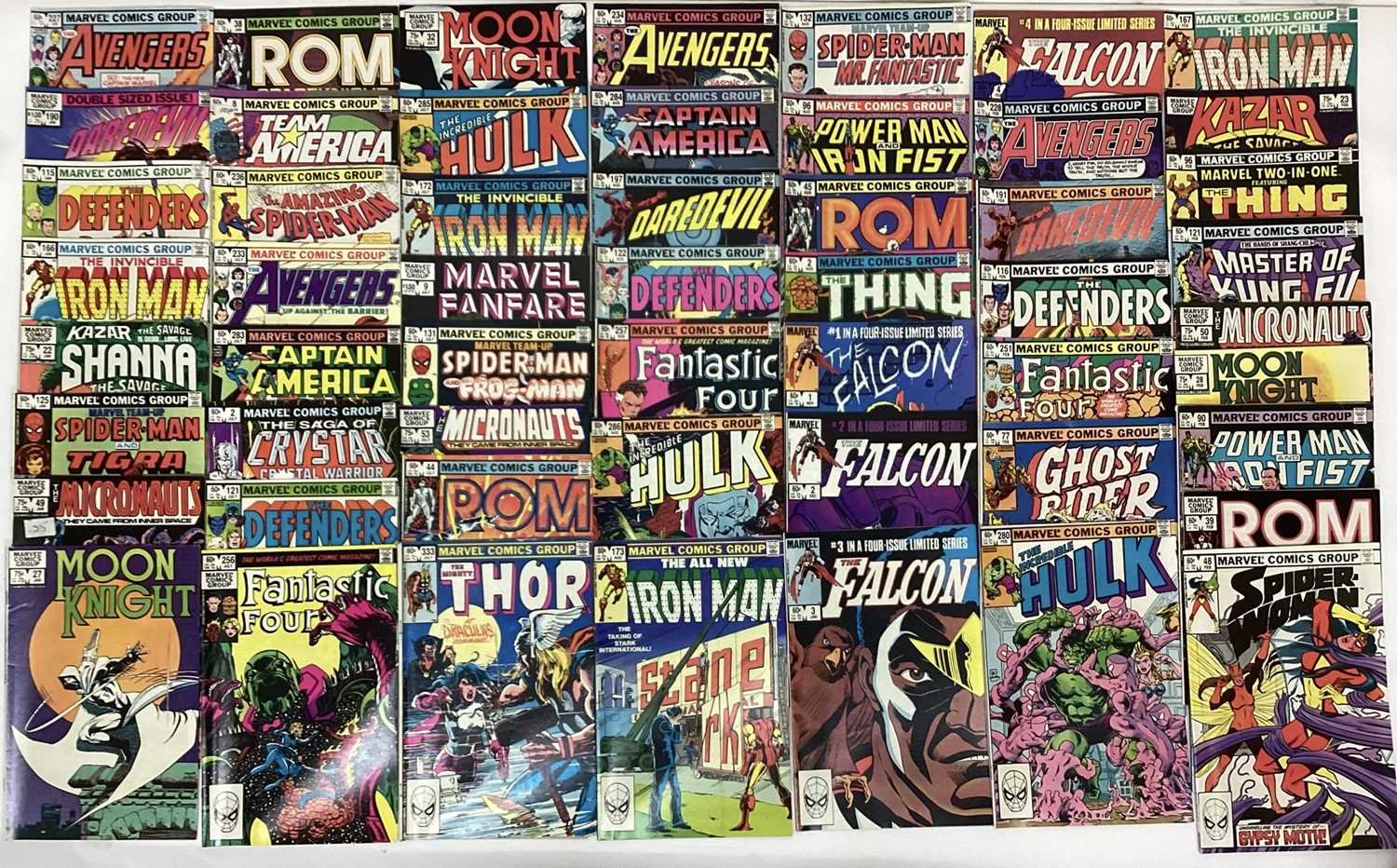 Box of Marvel comics mostly 1980's. To include The Avengers, Hawkeye, Power man and iron fist, Moon - Image 9 of 15