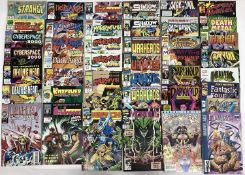 Large box of Marvel comics mostly 1990's. To include The Secret Defenders, Thor, The Avengers, Fanta
